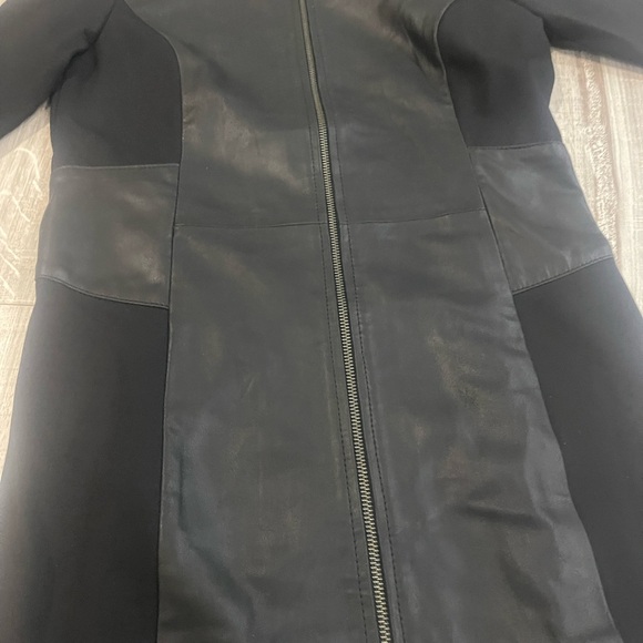 NWT SAS “Jade” black leather  dress 8 - Picture 8 of 16